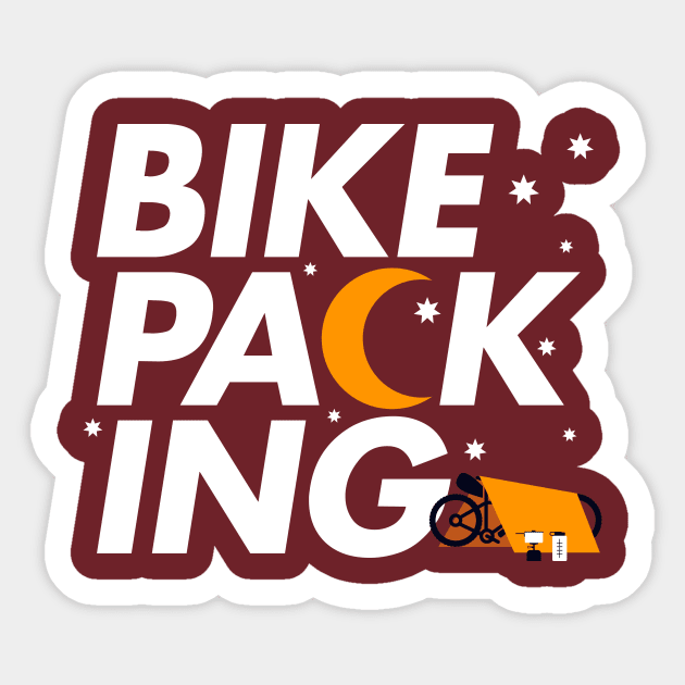 BIKEPACKING Overnighters Sticker by reigedesign